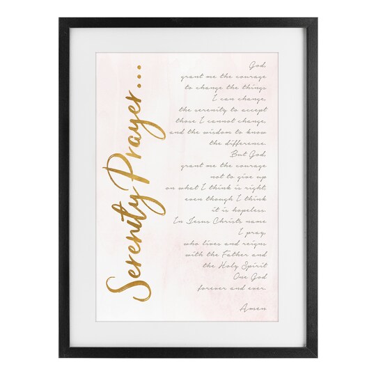 Stupell Industries Serenity Prayer Scripture Framed Print Under Glass, design by Anna Quach